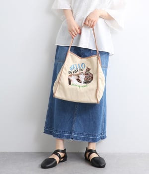 アニマル刺繍トート(オーク-ONESIZE)