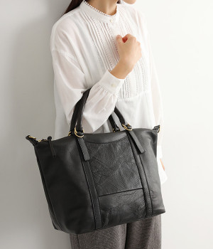 ガーメントレザー　サスティナブル2WAYボストン　S