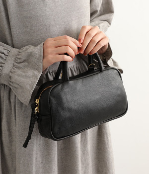 ガーメントレザー　ランドスケープ2WAYショルダーバッグ(ブラック-ONESIZE)