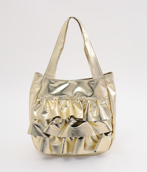 PUフリルトート(ゴールド-ONESIZE)