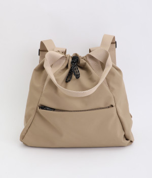 2wayナイロンリュック(ベージュ-ONESIZE)