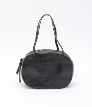 牛革オーバルトート(ブラック-ONESIZE)