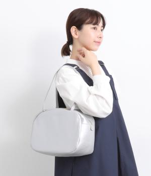牛革オーバルトート(シルバー-ONESIZE)
