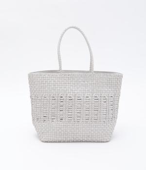 牛革メッシュ編みトートL(シルバー-ONESIZE)