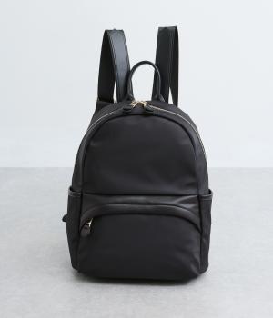 メタルファスナーナイロンリュック(ブラック-F)