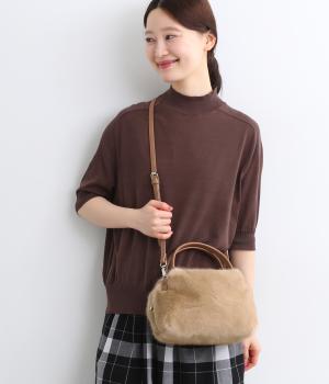 ミンク風エコファー2wayボックストート