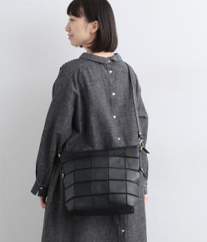 牛革パッチワーク口折れ2wayショルダー