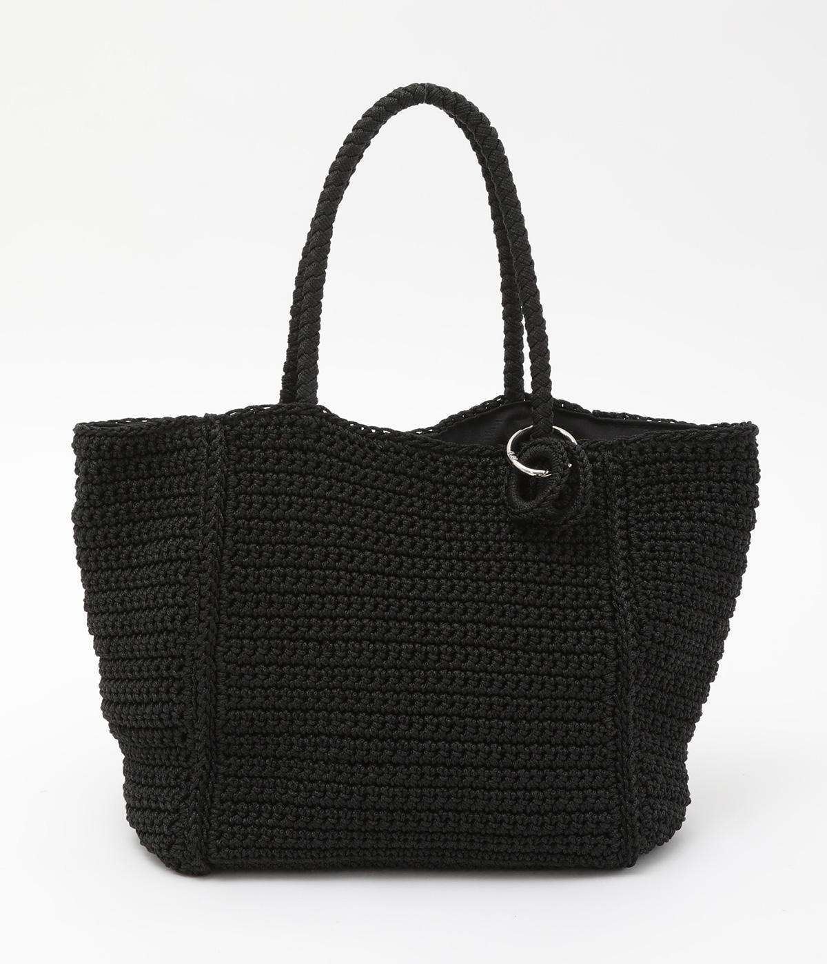 ベーシッククロッシェトート(ブラック-F)