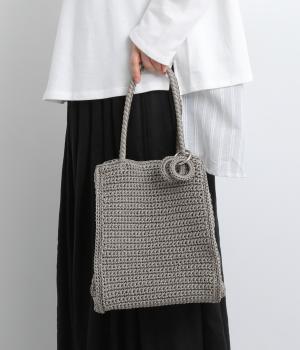 ベーシッククロッシェトート(グレー-F)