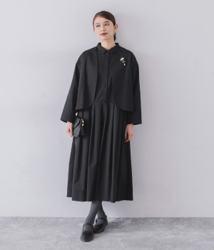 フォーマルジャケット・ワンピースのアンサンブル(ブラック-ONESIZE)