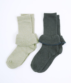 エアリーフリル　クルーソックス　2足組