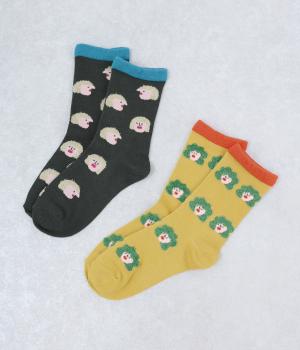 ふさふさヘアー　クルーソックス2Ｐ