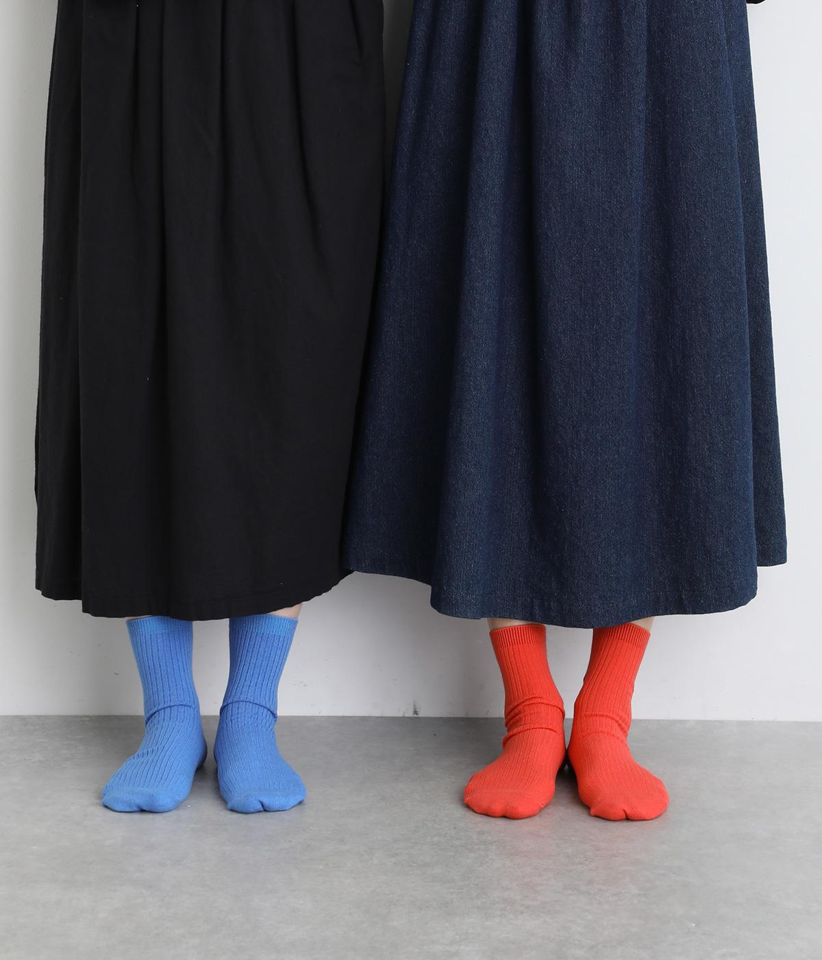 おかめ＆ひょっとこ　刺繍ショートソックス2Ｐ(カラー1-F)