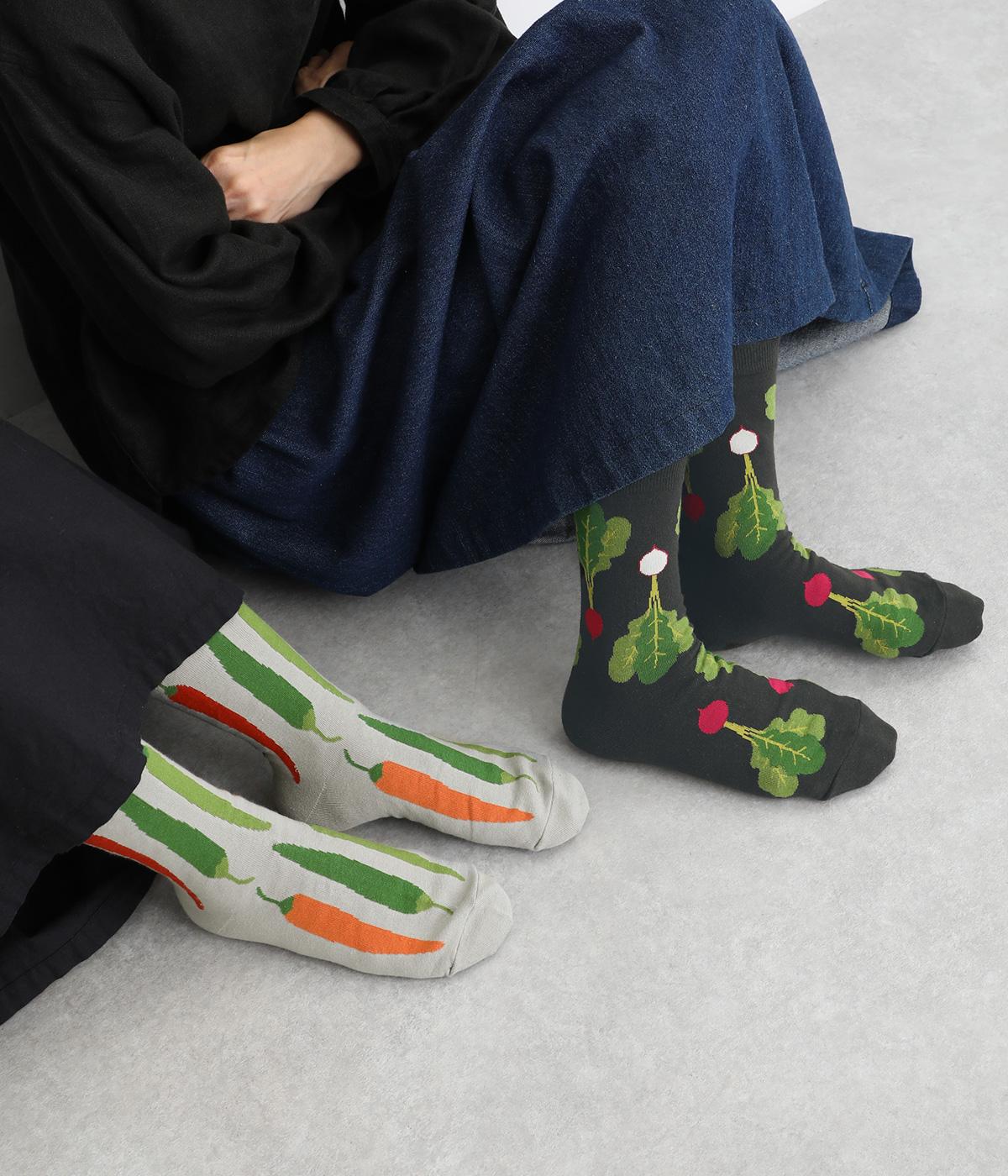 お野菜　クルーソックス2Ｐ(カラー1-F)