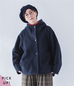 ブークレ フードショートコート