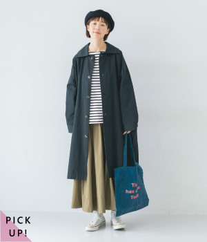 ビッグカラーコート(ネイビー-ONESIZE)