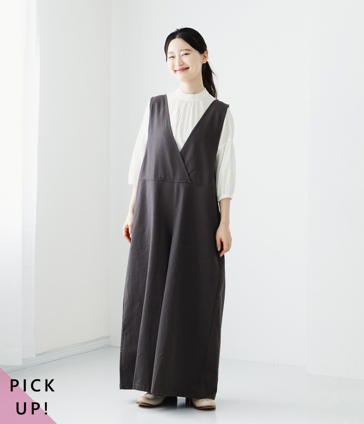 (難あり)コットンナイロンサロペットパンツ(☆Q☆) 難あり)コットンナイロンサロペットパンツ(☆Q☆) コットン