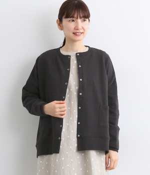 コットンミニ裏毛ワイドカーディガン