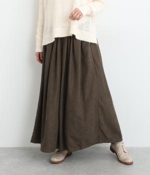 細畝コーデュロイタックワイドパンツ