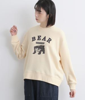 コットン裏毛ロゴ入りプルオーバー