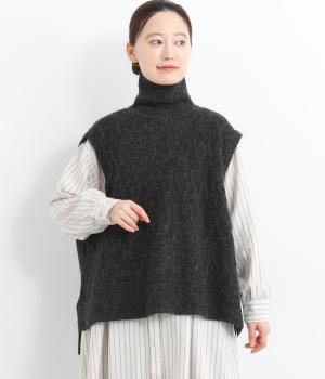 ケーブル編みタートルニットベスト（m.n）の商品詳細