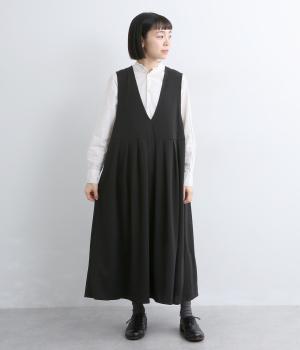 カットジョーゼットノースリーブワンピース