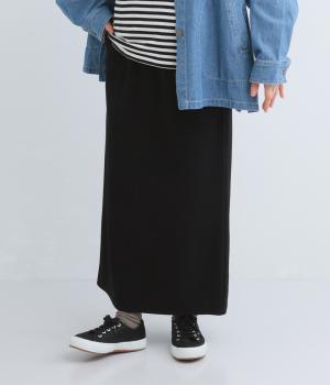 ペアー天竺細見えBOXスカート(ブラック-F)