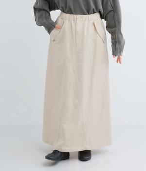 コットンリオセルツイルミリタリーフレアスカート