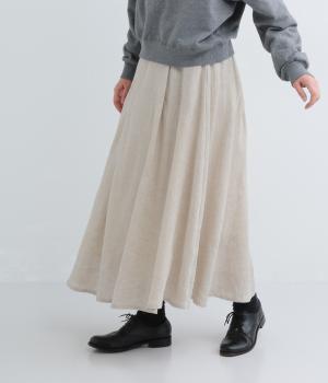 リネンタックサーキュラーマキシスカート(エクリュ-F)