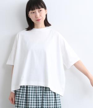 コットン天竺ワイドフレアTee(オフ-ONESIZE)
