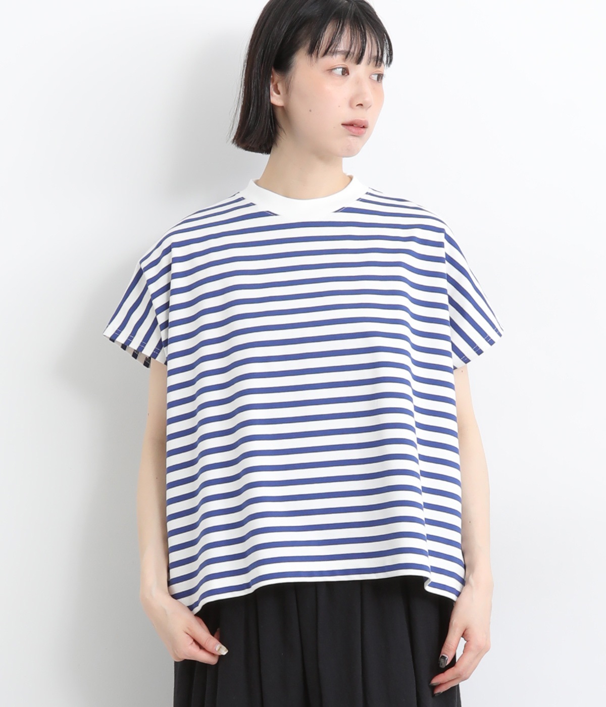 【A.U.G. relaxing】コットン天竺ワイドフレンチTee