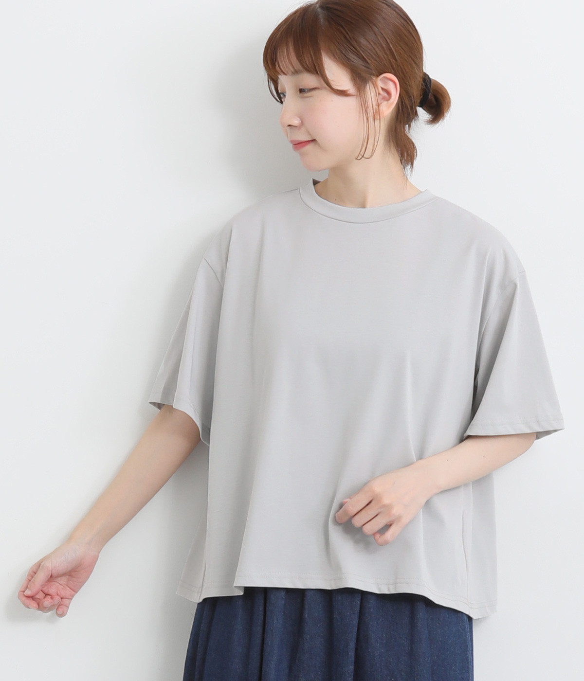 ファインコットン後ろ2タックTee