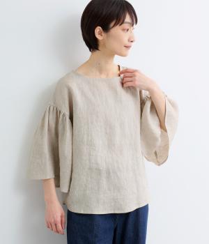 リネン袖ギャザープルオーバー(エクリュ-F)