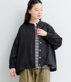 リネンバルーンカーディガン(ブラック-F)
