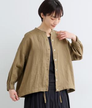 リネンバルーンカーディガン(ベージュ-F)