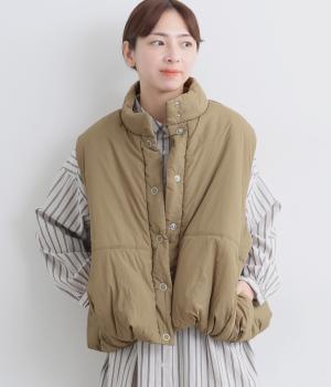 ナイロンハイネックバルーンベスト