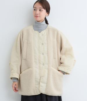 異素材ミックスボアブルゾン