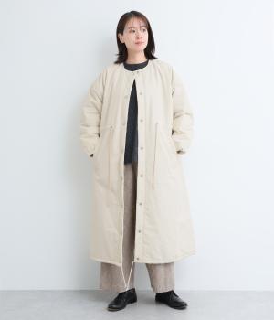 コットンナイロンロングガスコート(エクリュ-F)