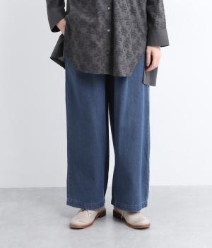 コットンドロストデニムイージーパンツ