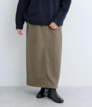 リブ起毛細見えBOXスカート