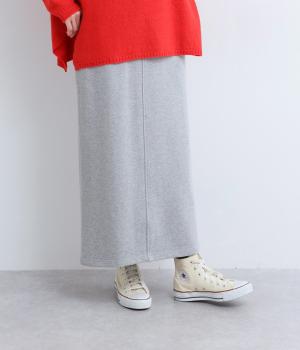 裏毛細見えBOXスカート(グレー-F)