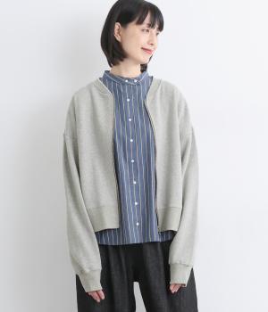 コットン裏毛ZIPカーディガン