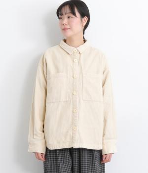 太コール天シャツジャケット(オフ-F)