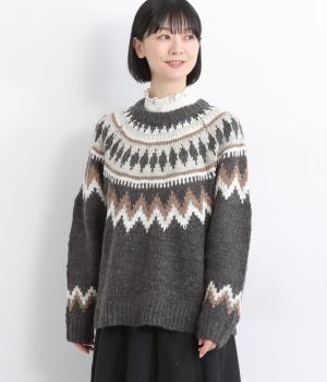 ロービング求心ノルディックニットセーター