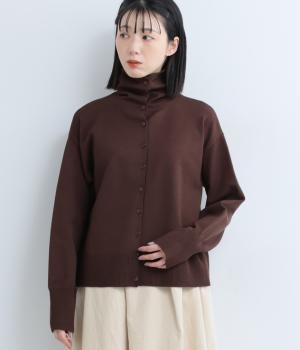 2wayタートルカーディガン(ブラウン-F)