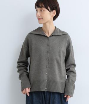 2wayタートルカーディガン(チャコール-F)