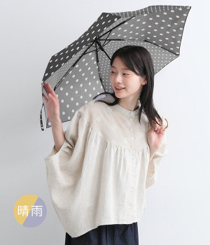UMBRELLAS MINI  Dots　晴雨兼用(ブラック-ONESIZE)