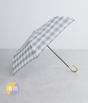 GINGHAM CHECK Mini 晴雨兼用(サックス-ONESIZE)