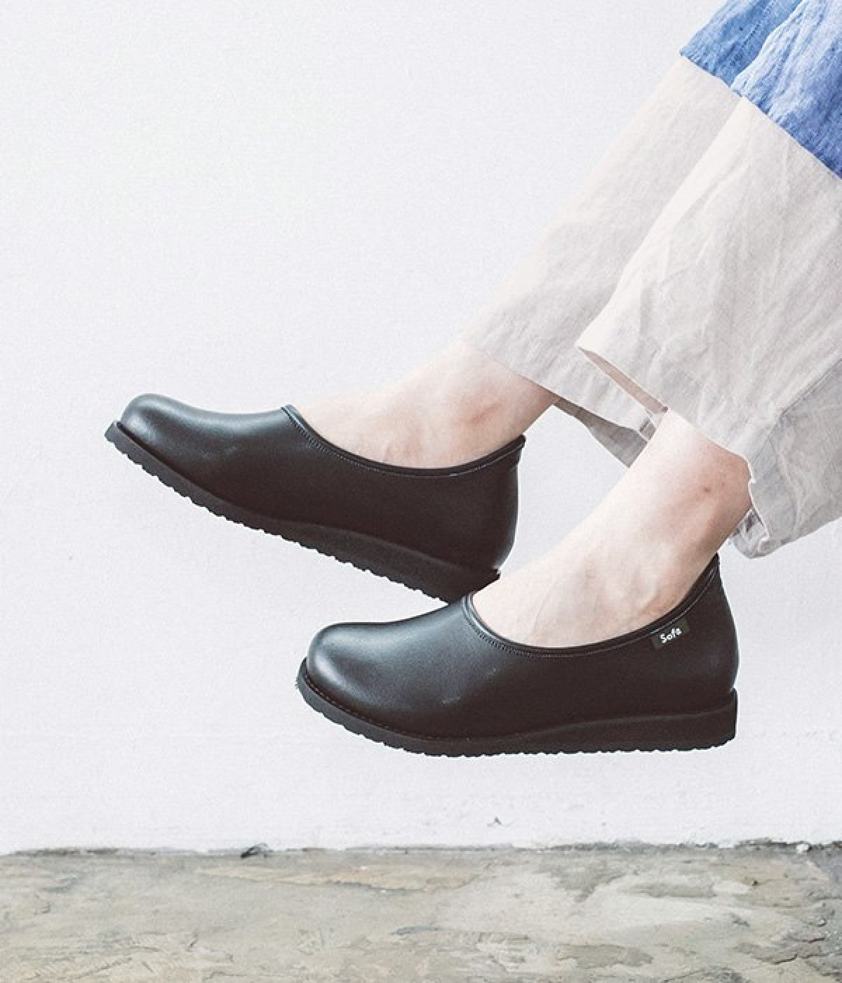 ガーデン　ヴィーガンレザースリッポンシューズ(ブラック-230)