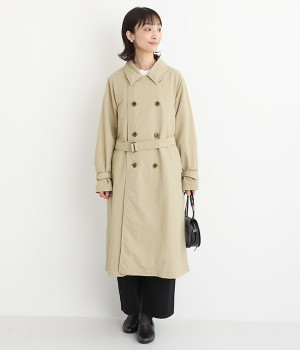 ナイロンタッサー　撥水トレンチコート
